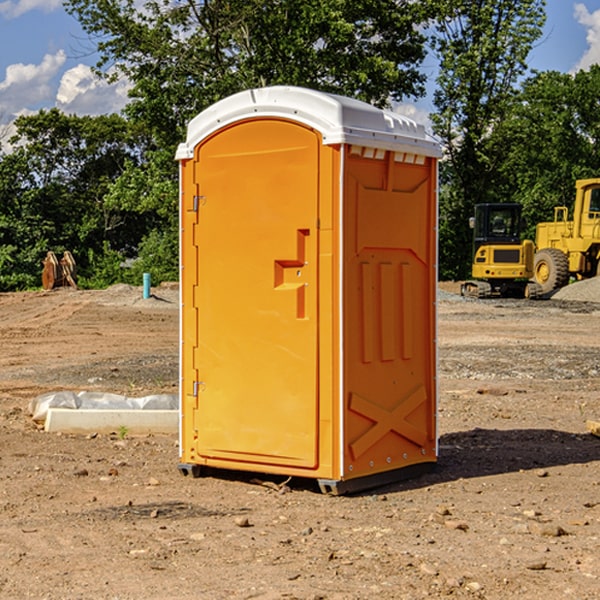 how often are the portable toilets cleaned and serviced during a rental period in Douglas County